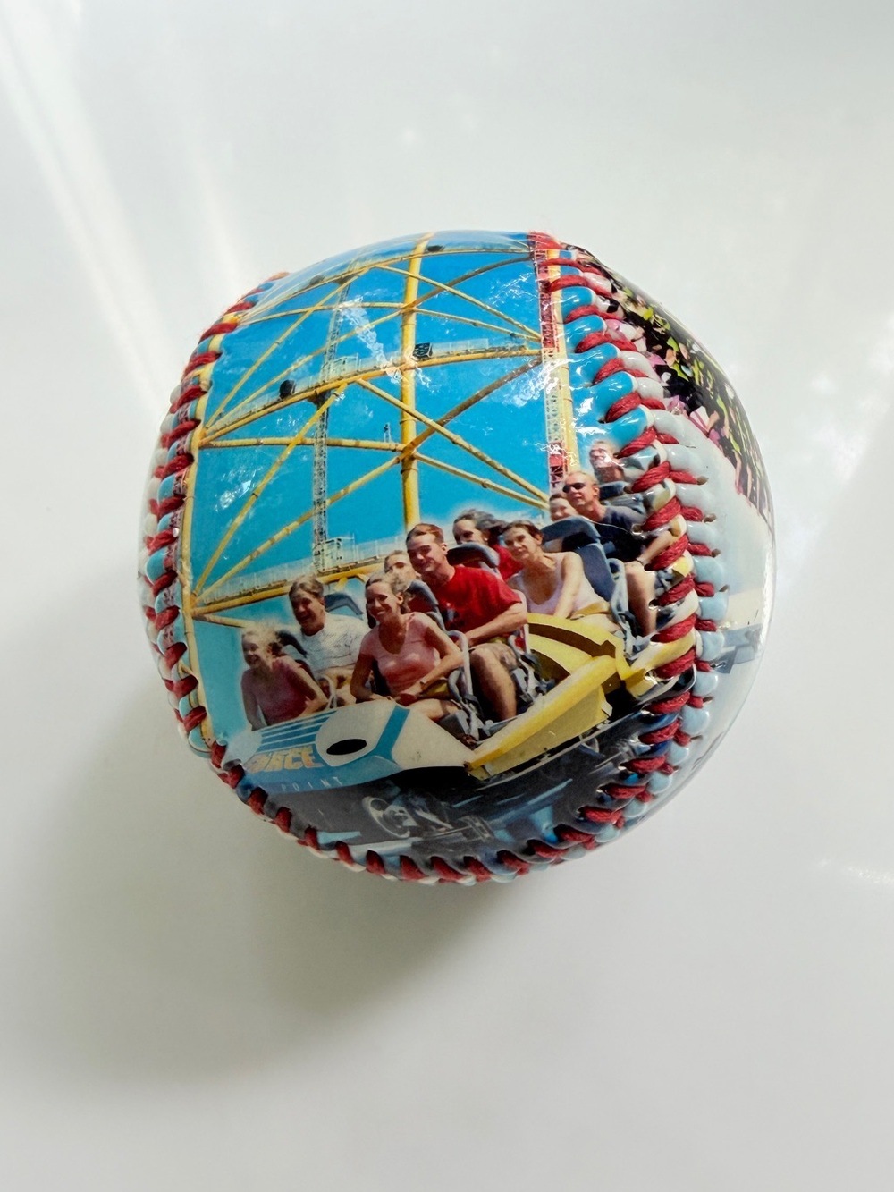 Vintage Cedar Point Amusement Park Roller Coaster Printed Baseball Souvenir nWOT